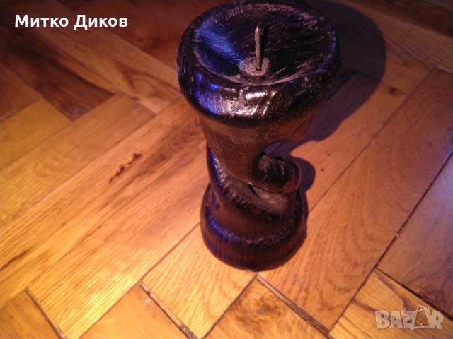 Свещник дървен ръчна изработка, снимка 6 - Декорация за дома - 24776642