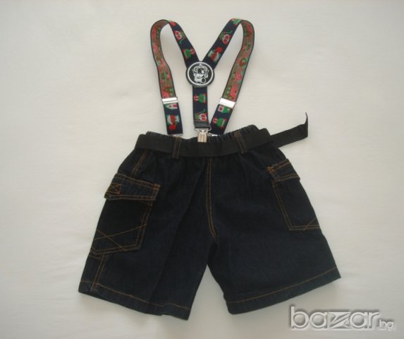 Нови,с етикет панталони с тиранти, 092 см.  , снимка 2 - Панталони и долнища за бебе - 16093096