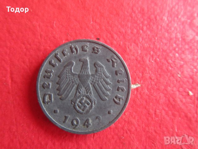 1 пфеннинг 1940 свастика грешка куриоз, снимка 3 - Колекции - 26088502
