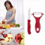 Комплект керамични белачка и нож за здравословна обработка на плодове и зеленчуци, снимка 1