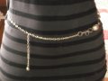 Нов ефектен сребрист колан / колие със сърчица, снимка 2
