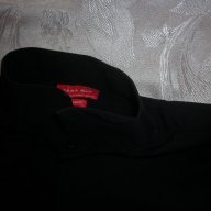 Мъжка черна риза със столче яка Zara Men, снимка 3 - Ризи - 17053217