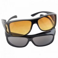 Комплект от 2 броя очила за дневно и нощно шофиране HD Vision WrapArounds, снимка 2 - Слънчеви и диоптрични очила - 17517168