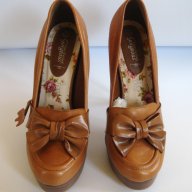 Обувки от естествена кожа на висок ток, снимка 1 - Дамски обувки на ток - 5943484
