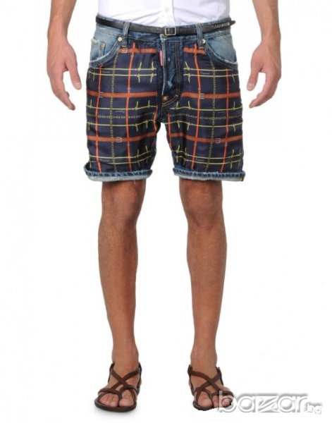 DSQUARED D2 SATIN BARBED WIRE ICON Мъжки Къси Дънки размер 44 (28), снимка 1