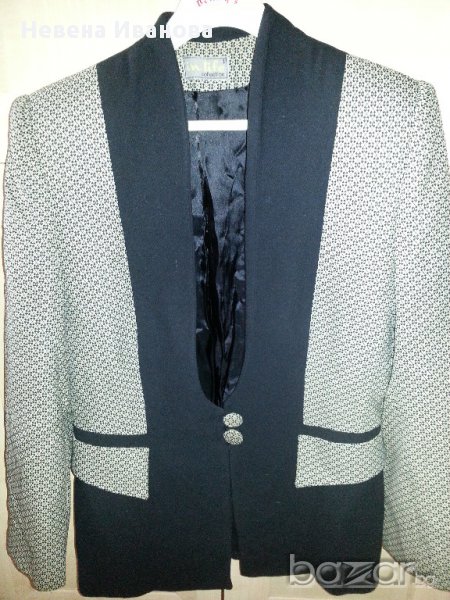 Дамски костюм сако и пола в два цвята, снимка 1