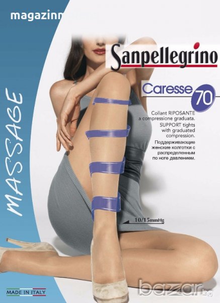 Sanpellegrino 70den телесни прозрачни стягащи чорапогащи 40-82кг стягащ чорапогащник, снимка 1