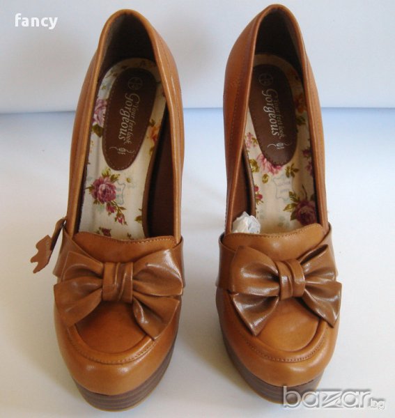 Обувки от естествена кожа на висок ток, снимка 1