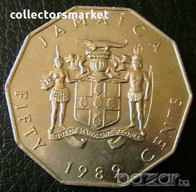 50 цента 1989, Ямайка, снимка 1