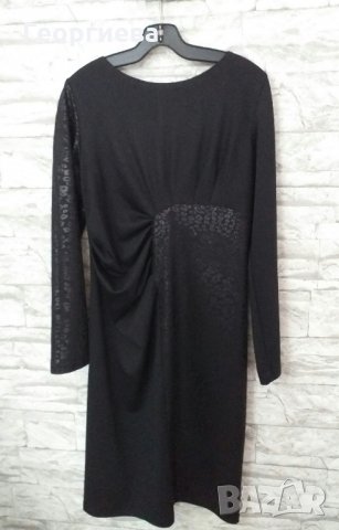 Елегантна черна рокля, снимка 5 - Рокли - 25034656