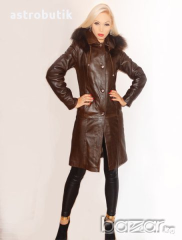 Дълго палто  естествена кожа- намаление!, снимка 2 - Палта, манта - 13379580