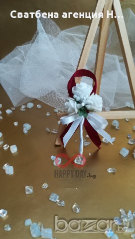 Сватбена бутониера за ревер Даника, снимка 2 - Сватбени аксесоари - 21060776