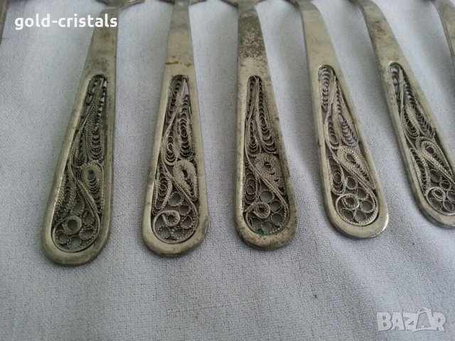 Стари руски прибори филигран, снимка 2 - Антикварни и старинни предмети - 23533841