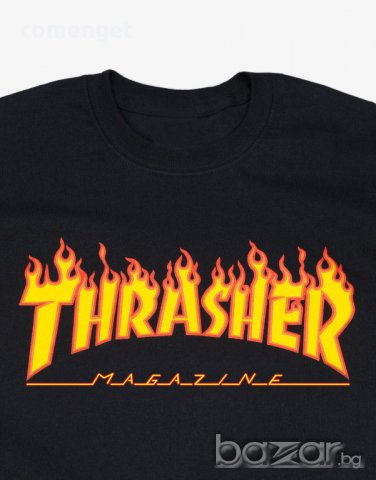 Мъжка тениска с THRASHER MAGAZINE принт! Бъди различен, поръчай с твоя идея! , снимка 2 - Тениски - 20812547