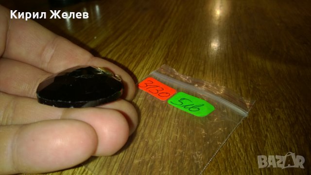 Винтидж медальон висулка стъкло кристал -274 старо, снимка 3 - Колекции - 23981564