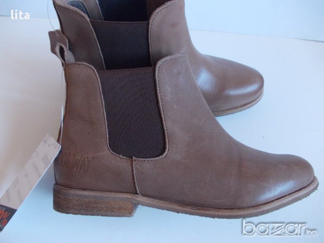 Кожени боти (какао) № 37, снимка 4 - Дамски боти - 15867023