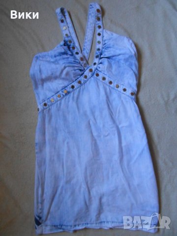 Дънкова рокля Аmnezia madness national jeans , снимка 8 - Рокли - 22781867