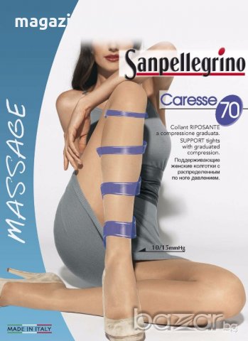 Sanpellegrino 70den телесни прозрачни стягащи чорапогащи 40-82кг стягащ чорапогащник