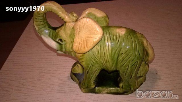 Керамичен слон-14/12/5см-внос швеицария, снимка 13 - Антикварни и старинни предмети - 15840792