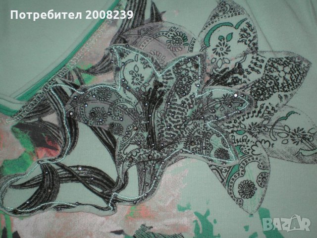 Красива памучна блуза , снимка 2 - Тениски - 22333247