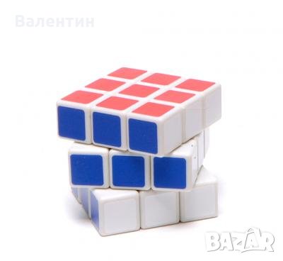 Кубче на рубик - бяло 5,7 см. - качествено, снимка 1 - Образователни игри - 25103716