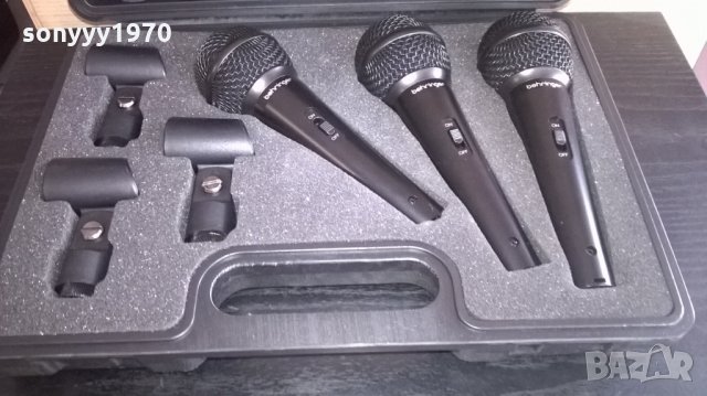 behringer 3бр микрофони в куфар-внос швеицария, снимка 2 - Микрофони - 22735225