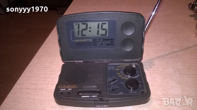 casio rt-10 clock radio-внос швеция-12х8х2.5см, снимка 3 - Радиокасетофони, транзистори - 25526674