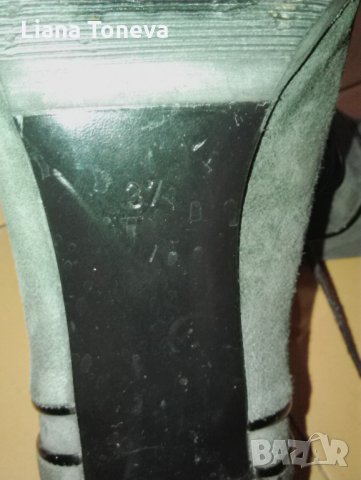 обувки набук тьмносиви, снимка 3 - Дамски обувки на ток - 25212043