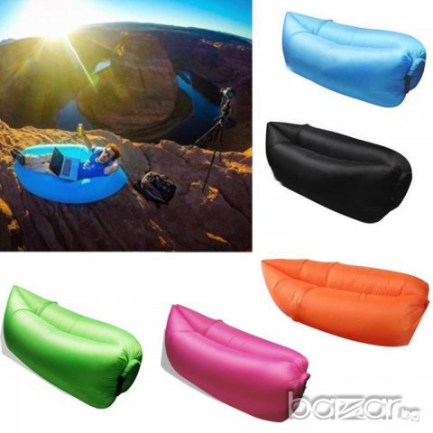 Надуваеми спален чувал / кресло Lazy Bag, Beach Lounge, laybag, снимка 3 - Надуваеми легла - 18135618