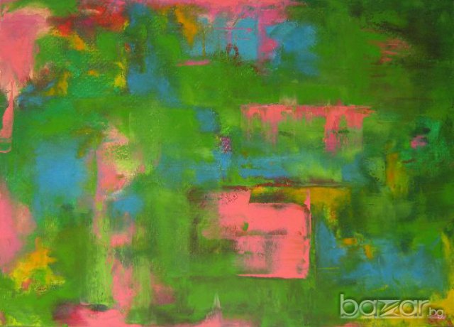 Абстракция - картина, oil on canvas abstract painting - Мима / Art by MiMa 