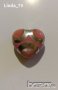 Среб.медальон-"Сърце"-розов ахат-проба-925. Закупен от Италия., снимка 2