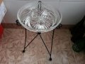  сгъваема масичка метал и кристален плот, снимка 2