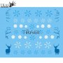 син лист елени и снежинки татос ваденки водни стикери за нокти маникюр, снимка 2