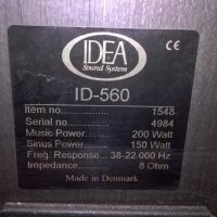 idea sound system id-560 made in denmark-внос англия, снимка 15 - Тонколони - 22840290