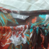 ефирна флорална туника/блуза с къс ръкав, снимка 4 - Туники - 15124614