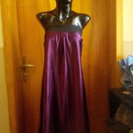 Сатенена рокля в лилаво М / Л, снимка 2 - Рокли - 15352220