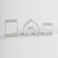 Мини къщички - ефектни резци за бисквитки от 3 части, снимка 3 - Форми - 23564529