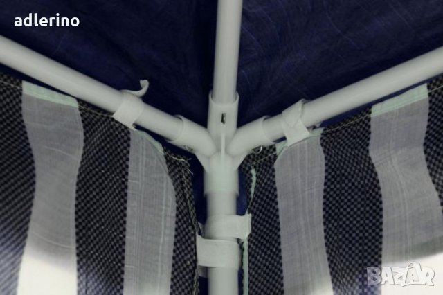  Градински павилион 3 х 3 м, градинска шатра, шатра с 4 страни, синя , снимка 5 - Градински мебели, декорация  - 24780289