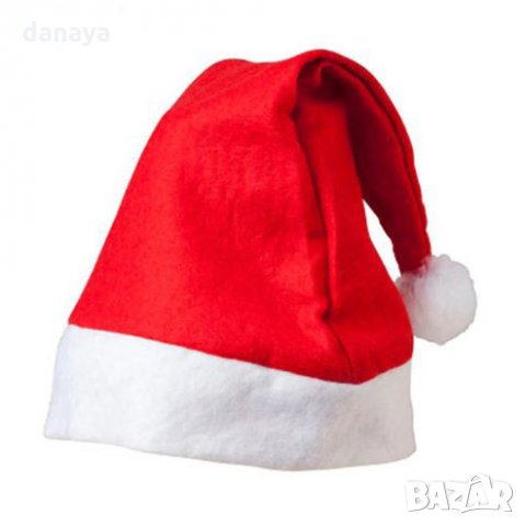Класическа коледна шапка за новогодишно и коледно парти, снимка 4 - Шапки - 23259408