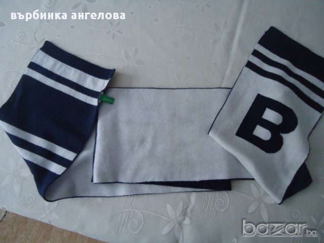 Уникален шал унисекс United Colors of Benetton, снимка 4 - Шапки - 17051162