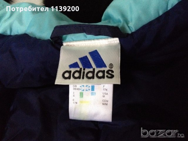 Мъжко зимно яке ADIDAS L оригинал тъмносин цвят, снимка 5 - Якета - 19647681