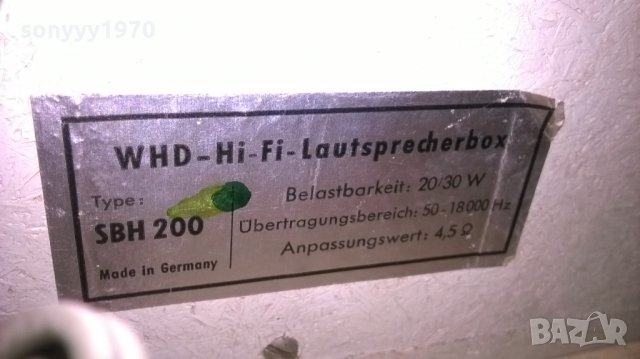 &Whd sbh 200 hi-fi-made in germany-внос швеицария, снимка 6 - Тонколони - 25184567
