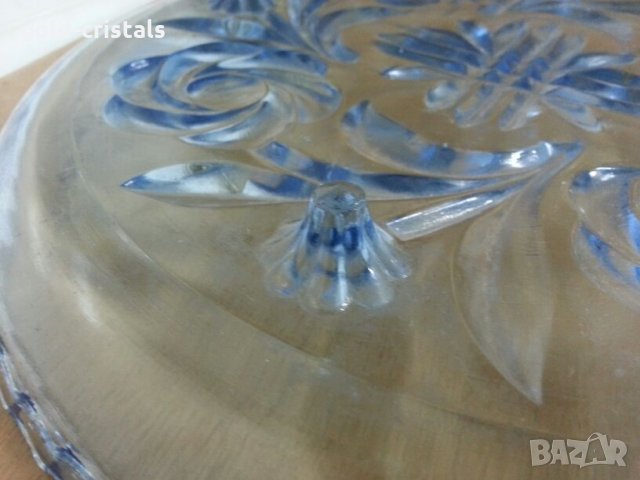 антикварна  чиния плато поднос цветно стъкло , снимка 7 - Антикварни и старинни предмети - 25586557