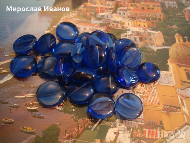 " Тъмно синъо " - стъклени перли, снимка 2 - Декорация за дома - 22700264