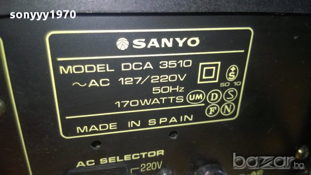 sanyo dca3510+fmt3510l+rd3510m+et3510-made in spain-внос швеицария, снимка 18 - Ресийвъри, усилватели, смесителни пултове - 10461817