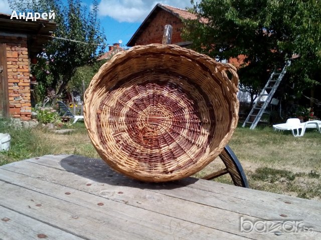 Старинен кош,панер, снимка 4 - Антикварни и старинни предмети - 19274609