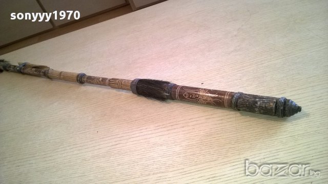 Древно африканско оръжие с стрела-бамбук-резба-внос швеицария, снимка 16 - Антикварни и старинни предмети - 17502328