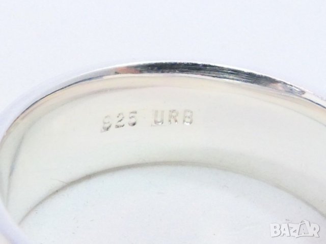 Сребърен пръстен/халка двуцветен 925 позлатен, снимка 7 - Пръстени - 23584967