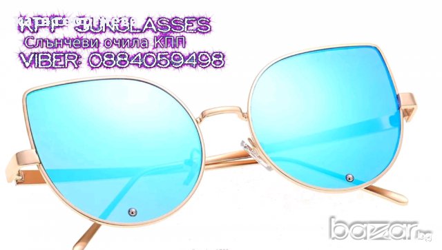 хит слънчеви очила котешки сини огледални, снимка 3 - Слънчеви и диоптрични очила - 16566453