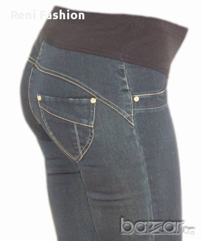 Дънки клин за бременни 01327 , снимка 2 - Дрехи за бременни - 9202998